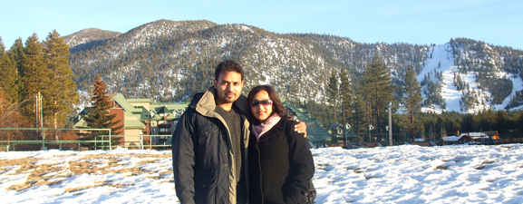 Nitin and Nisha Anand in Lake Tahoe